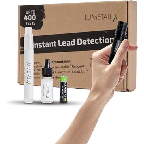 Instant Lead Detection | Lead Test Kit for Paint, Ceramics & More | Fast, Accurate Results | UV Light Visible | Home Safety & Easy to Use | Home Lead Test Kit | Lead Paint Test Kit
