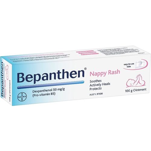 Bepanthen Nappy Rash Ointment Has a Unique Dual Action to Help Treat and Prevent Nappy Rash, Soothing and Hydrating Baby Skin Ointment, 100 g
