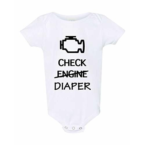 Check Diaper Bodysuit Breastfeeding Car Shirt Unisex