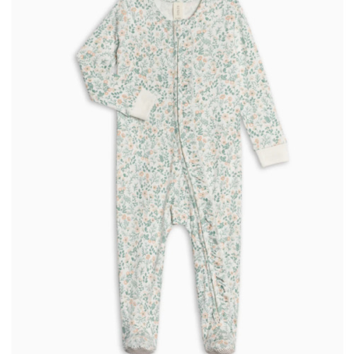 Neve Ruffle Zipper Footed Romper