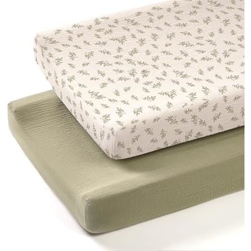 lulumoon Muslin Changing Pad Cover: Skin-friendly for Baby's Daily Changes