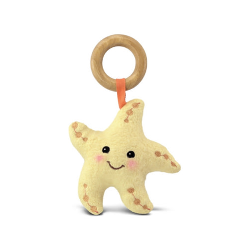 Apple Park Kids Organic Cotton Starfish Teething Rattle