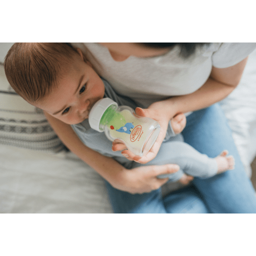 150 mL Glass Wide Neck Options+ Baby Bottle, Elephant, 1-Pack