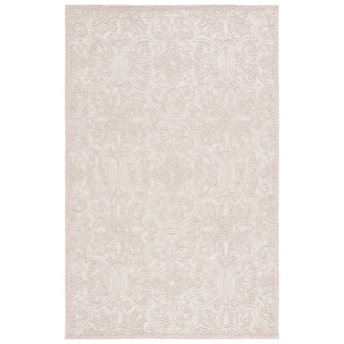 Lark Manor™ Abdihafid Trace 101 Area Rug In Ivory / Pink & Reviews | Wayfair