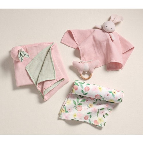 Peach Blossom Muslin Gift Set