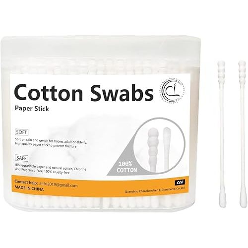 2500pcs Tiny Cotton Buds, with Round & Spiral for Baby Ear Nose Clean