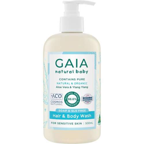 Gaia Natural Baby Hair & Body Wash 500mL