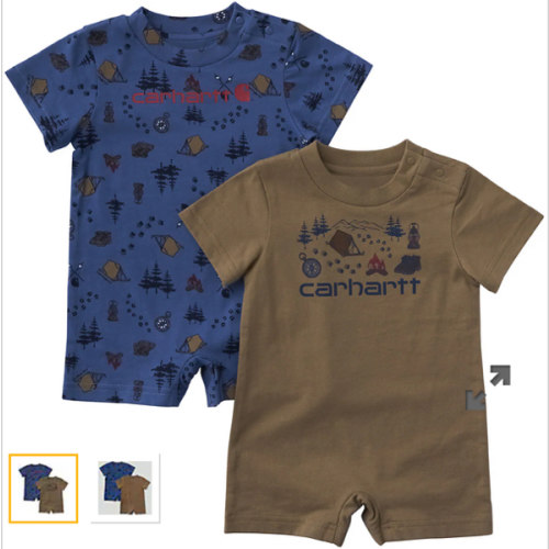 Boys' 2-Piece Short Sleeve Camping Romper Set (Baby) | Tops | Carhartt