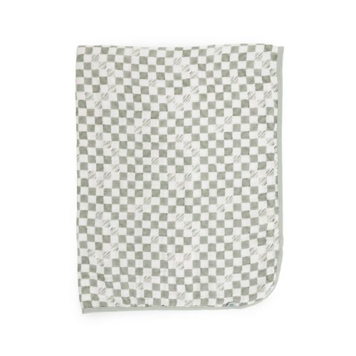 Little Unicorn Organic Cotton Muslin Baby Blanket - Green Checker