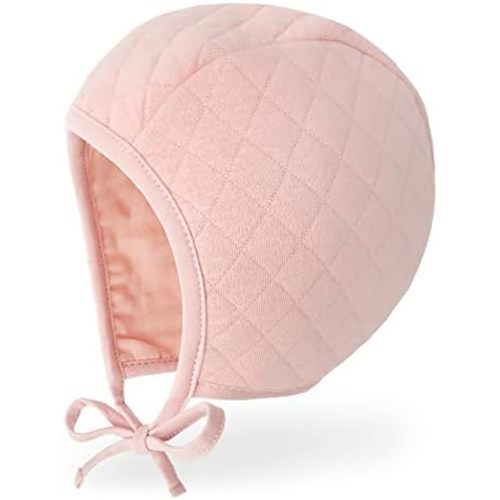 JELLYTREE Baby Hat Bonnet Quilted Pilot Cap Warm Muslin Lined Cotton Toddler Boys Girls Fashion Infant Beanie, 6m 12m 18m