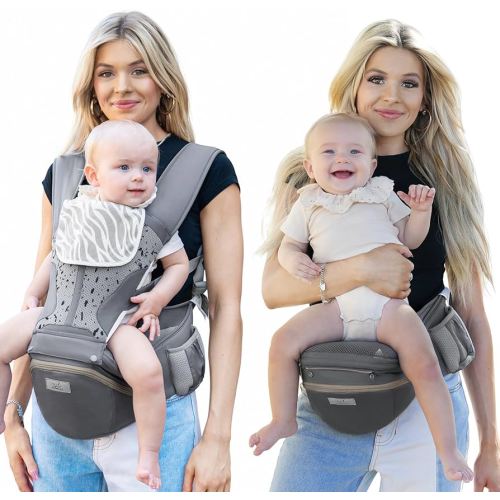 MOMTORY Carryall™ Pro Baby Carrier, Safety-Certified 6-in-1 Baby Carrier Newborn to Toddler, Detachable Baby Holder Carrier with Hip Seat, Ergonomic Cozy Baby Front and Back Carrier for 7-50lbs