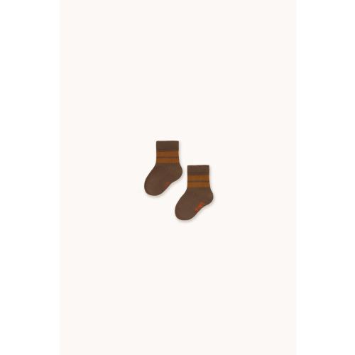 STRIPES MEDIUM SOCKS dark brown | TINY