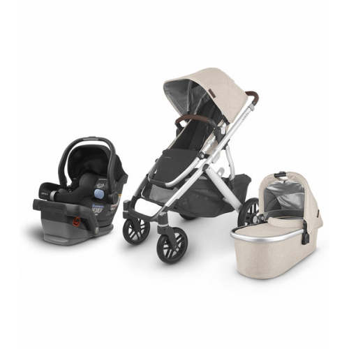 UPPAbaby Vista V2 + Bassinet + Mesa V2 Travel System Bundle - Declan / Jake (Oat Melange/Charcoal Black)