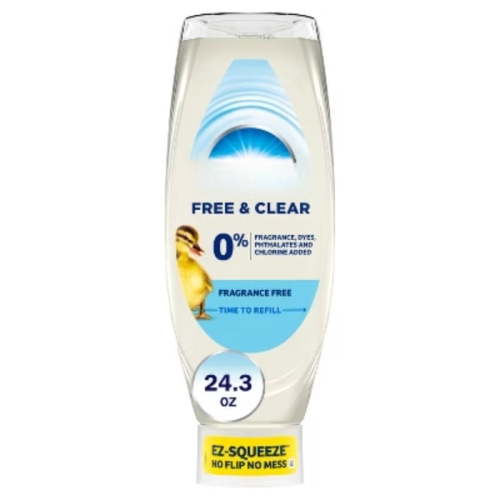 Free & Clear Ez Squeeze Dishwashing Liquid - Unscented Formula, 24.3 fl oz Size