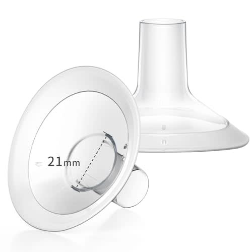 Breast Pump Shields Flanges 21mm Compatible with Medela Breast Pumps PersonalFit, Maxflow, Freestyle Flex Swing Maxi Connector