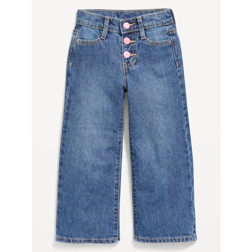 Baggy Button-Fly Wide-Leg Jeans for Toddler Girls