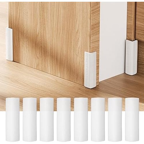 INCREWAY Baseboard Corner Blocks, 8PCS Silicone Self Adhesive Safety Corner Cushion Baby Proofing Edge Guard Corner Protectors for Furniture Wall Base