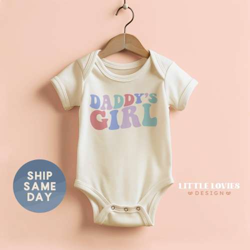 Daddy's Girl Onesie®, Newborn Girl Father's Day Outfit, Father's Day Gift From Dad, New Dad Gift For Baby Girl, (CA-D104)