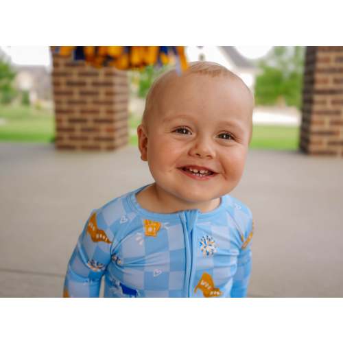 Blue & Yellow Rally Romper – Local Littles