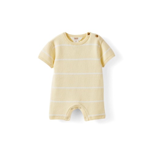 Organic Knit Short Sleeve All In One, 3-6M