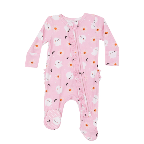 Spooky Ghost Ruffle Sleeper | 223 Baby Co