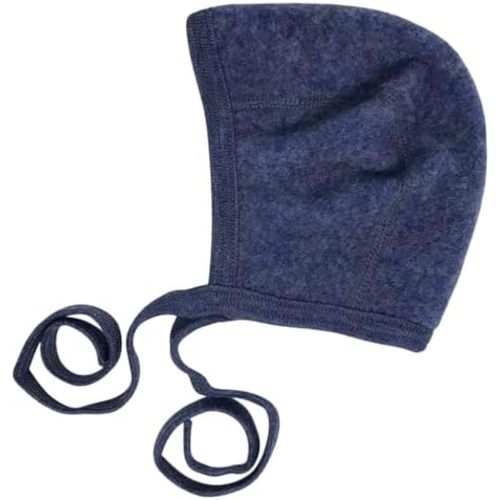 Newborn Baby Bonnet, 0–6 Months | Organic Merino Wool Fleece, Pilot Cap with Ear Protection for Infants