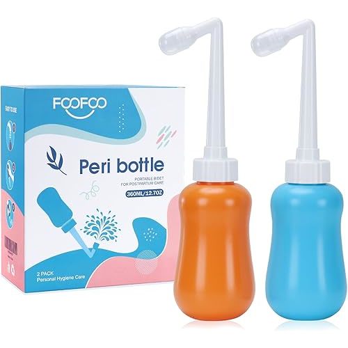 2 Pack Peri Bottle for Postpartum Care, Perineal Recovery and Cleansing After Birth, Personal Hygiene Bidet, 12.7OZ