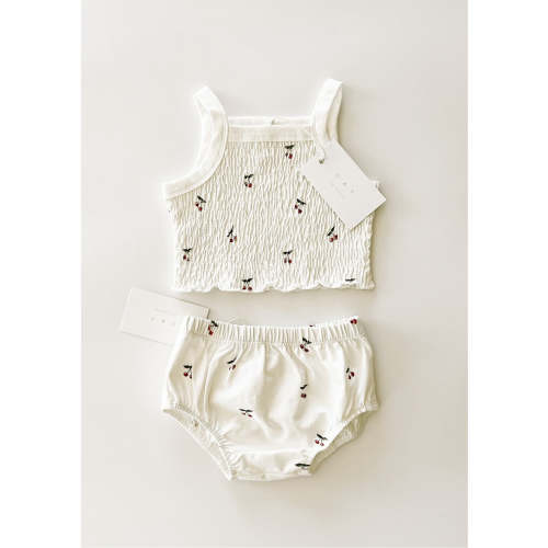 Cherries Smocked Tank