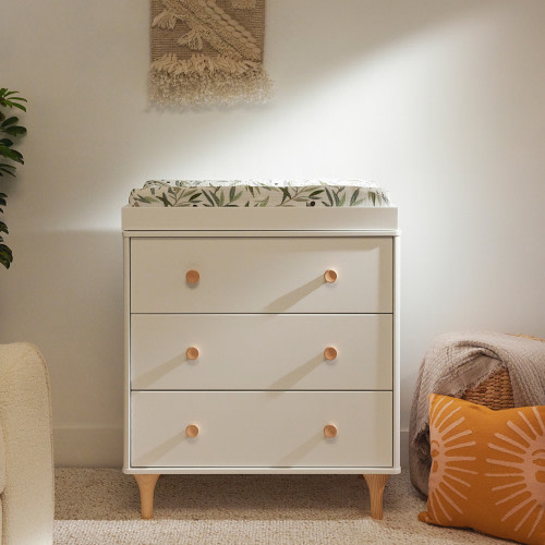 babyletto Lolly 3-Drawer Changer Dresser - White/Natural