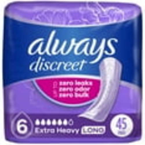 Always Discreet Incontinence Pads, Extra Heavy Absorbency, Long Length, 45 CT