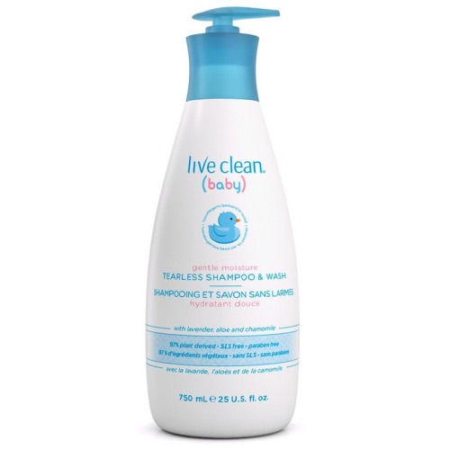 Live Clean Baby Gentle Moisture Tearless Shampoo & Wash