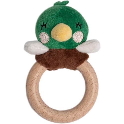 Pearhead Mallard Duck Wooden Baby Teether