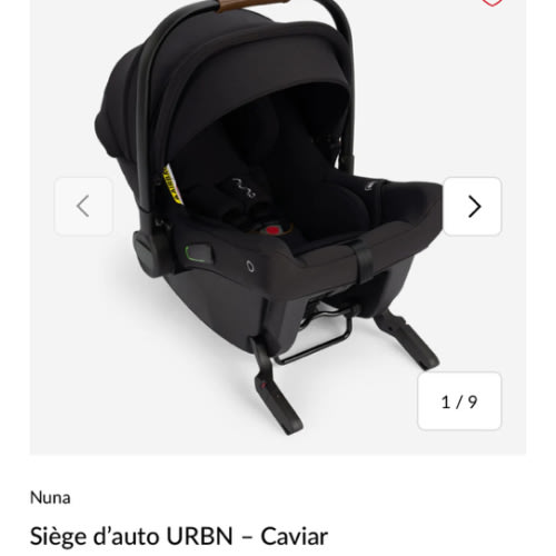 Siège d’auto URBN – Caviar – CLÉMENT