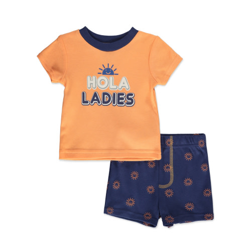 Duck Duck Goose Boys' 2-Piece Hello Shorts Set Outfit