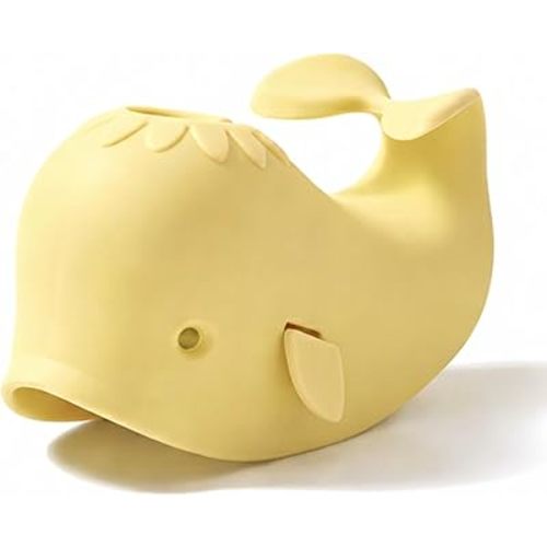 Bath Spout Cover for Bathtub - Protects Baby from Bumping Head During Bathing Time Baby Faucet Cover Universal Faucet Protective Cover Whale Design (Yellow)