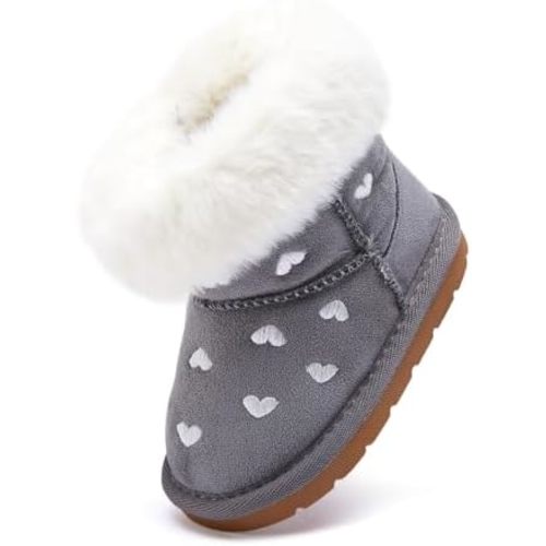 BMCiTYBM Baby Snow Boots Infant Boy Girl Winter Boots Nonslip Lightweight Outdoor Warm Shoes for Cold Weather 6 9 12 18 24 Months(Infant/Toddler)