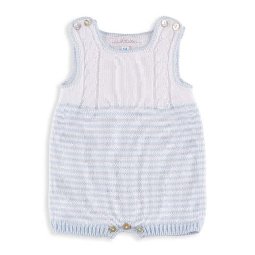 Emerson Romper in Blue Stripe