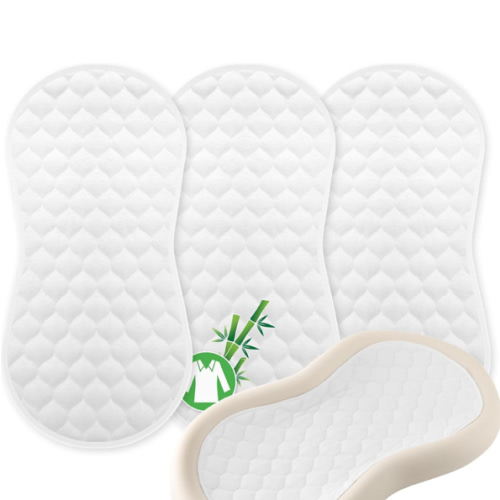 Organic Quilted Thicker Baby Changing Pad Liners 3 Pack Waterproof, Soft & Warm On Baby's Back, Absorbent, Non-Slip, Machine Washable Reusable Diaper Change Mats Liners Fits Peanut Changing Table Pads