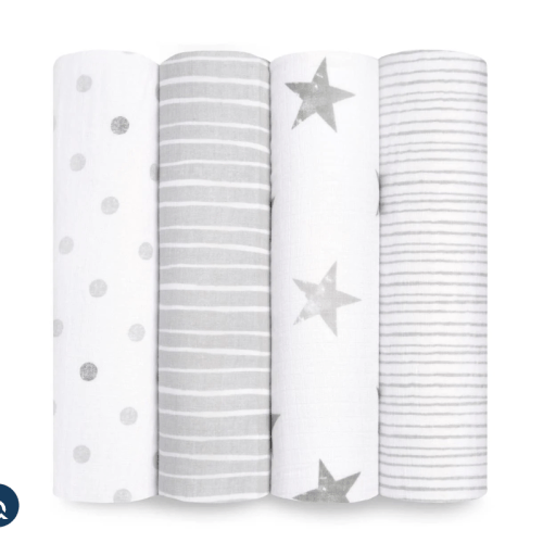 Dusty Cotton Muslin Swaddle 4pk | aden + anais
