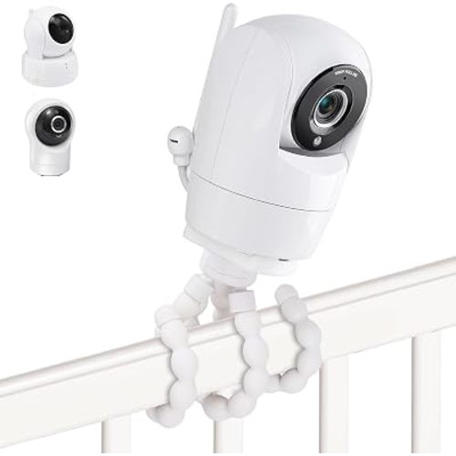 Adjustable Baby Monitor Mount for VTech VM901/ VM924/ VM928/VM923/RM7764/RM5764/RM5754 Baby Monitor, Flexible Tripod Holder for Crib, with Non-Slip Silicone, Tool-Free Installation
