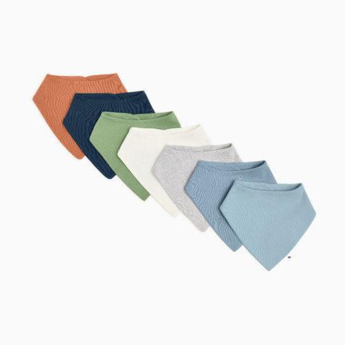 Organic Cotton Bandana Bib (7 Pack) - Ocean Mix