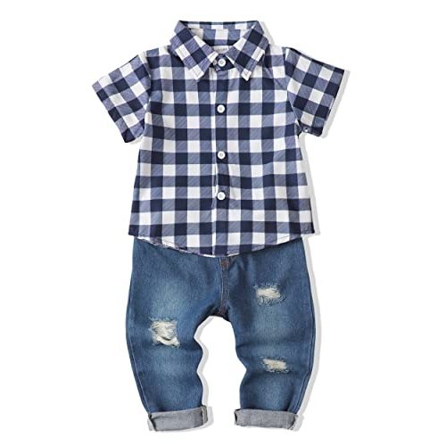 XUANHAO Baby Boy Clothes Infant Toddler Boy Outfits 12 18 24 Months 2T 3T 4T Denim Jeans Boys Clothing Pants Set 12M-5T