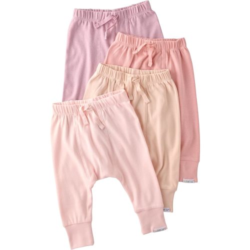 Unisex-Baby Jordan 4-Pack Jogger Pants 100% Organic Cotton Bottoms for Boys & Girls