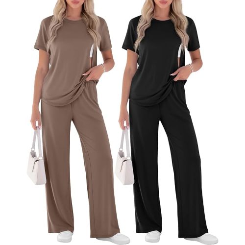 Ficerd 2 Pack Maternity Nursing Pajama Set