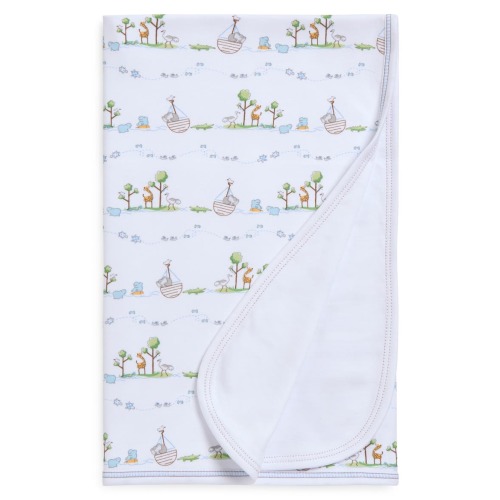 Noah's Print Pima Cotton Blanket, One Size