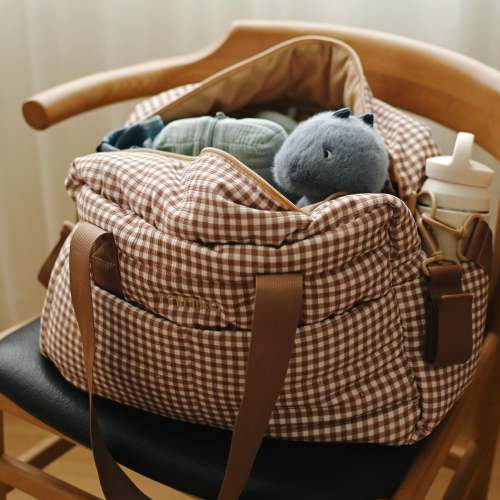 Sac à couches - Vichy brown