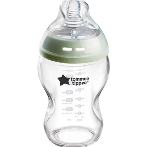 Tommee Tippee Baby Bottles, Natural Start Glass Anti-Colic Baby Bottle with Slow Flow Breast-Like Teat, 250ml, 0m+, Self-Sterilising, Baby Feeding Essentials, Pack of 1 : Amazon.com.au: Baby