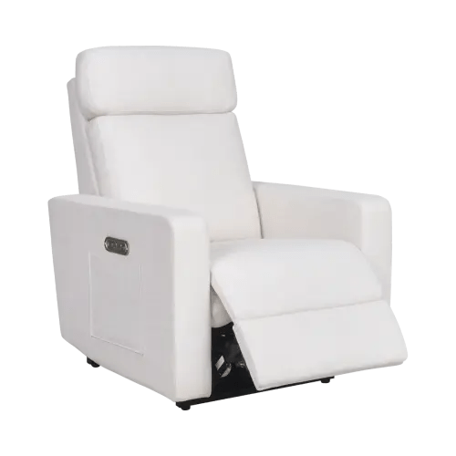 Relaxation Rocker White Polyester Fabric Glider,Reclining | Rooms to Go