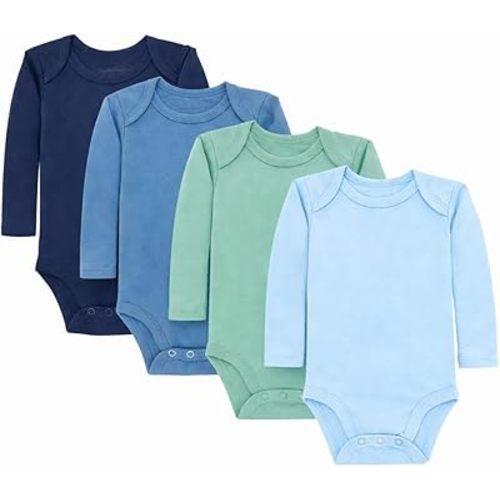 123 Bear Baby Cotton Spandex Long-Sleeve bodysuits unisex boy girl