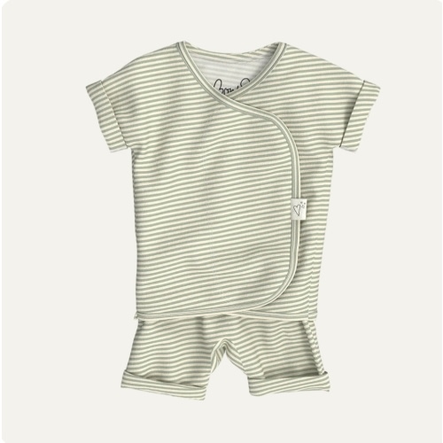 Romper - Mint Twist – Bonsie Skin to Skin Babywear